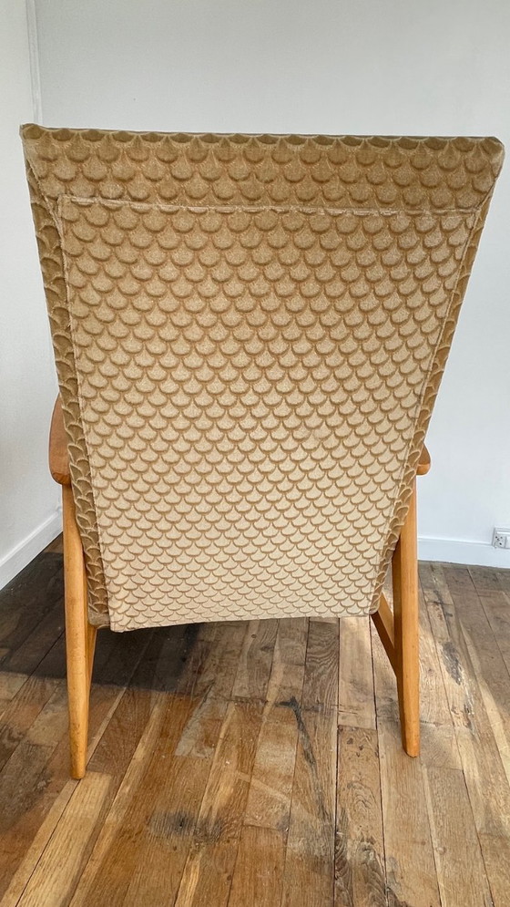 Image 1 of Paire FAUTEUILS MANUCERE Pieds Compas VINTAGE