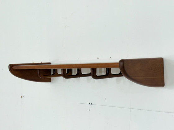 Image 1 of Porte-manteau/penderie mural en teck – Design Mid-Century