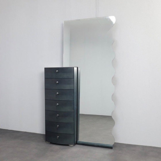 Image 1 of Postmodern Entryway Cabinet with Mirror and Coat Rack, Italy, 1980s