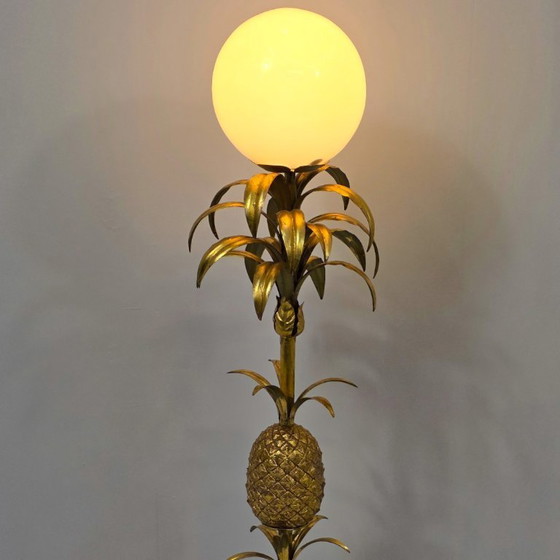 Image 1 of Hans Kögl pineapple lamp 1960s/ Gilded milk glass