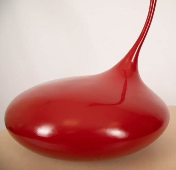 Image 1 of Sculpture organique rouge - Objet de design contemporain titré : 2007/04/01
