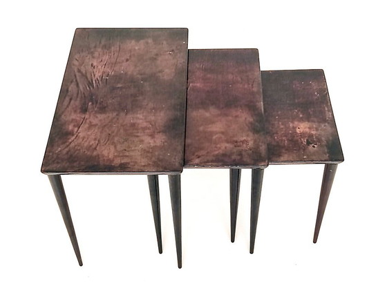 Image 1 of Aldo Tura side tables