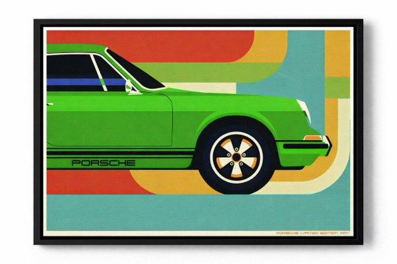 Questa opera d'arte vintage Porsche 911 - Edizione limitata mondiale - Numerata e firmata da - Porsche - (photo 2 of 6)