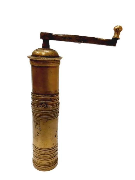 Image 1 of Macinacaffè manuale in ottone turco antico