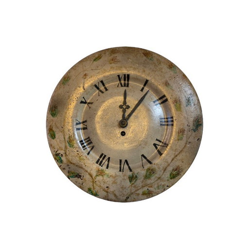 Antique painted French kitchen clock Japy, late 19th century