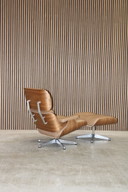 Sillón Vitra Eames Lounge + Otomana - Piel Premium F Camel