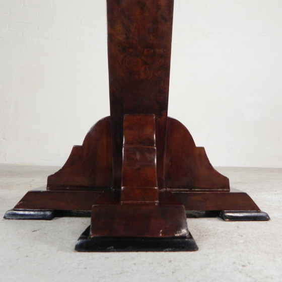 Image 1 of Art Deco Style Table With Different Types of Inlaid Wood