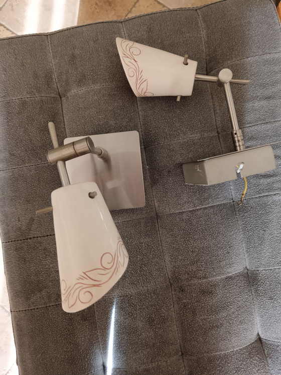 Image 1 of 2 appliques murales artisanales en céramique et métal par G Deidda