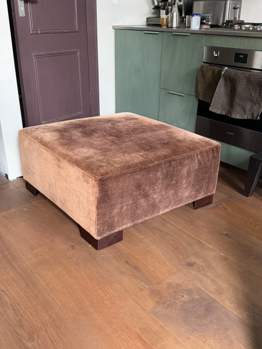 Pouffette vintage Hocker en velours orange – hockers en poefs, Velvet