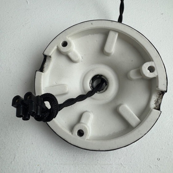Coppia di Lampade a sospensione MAZDA smaltate antiche 44 cm Industriale, Metallo, Nero, Industrieel (foto 5 di 13)