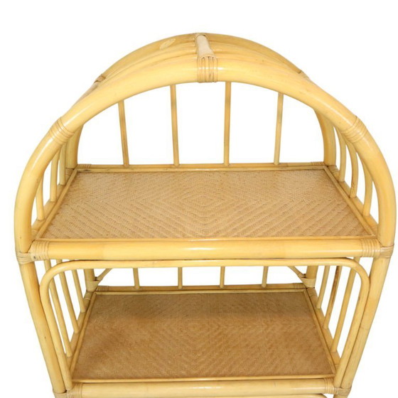 Image 1 of Rattan Rack Bookcase Boho Style
