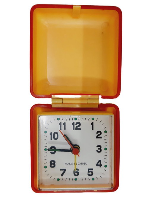 Reloj despertador de viaje chino de cuarzo antiguo