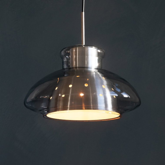 Image 1 of Vintage glass pendant lamp by Doria Leuchten