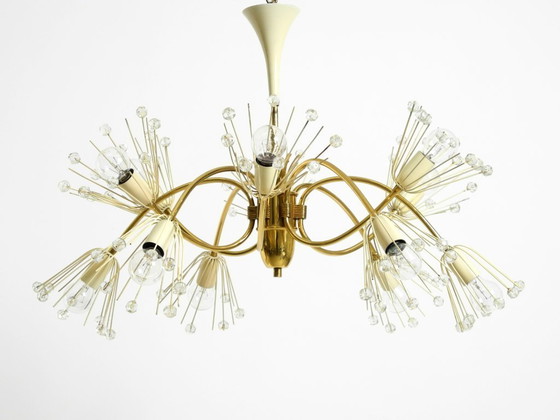 Image 1 of Rare, beautiful brass chandelier by Emil Stejnar for Rupert Nikoll | Mid Century Modern