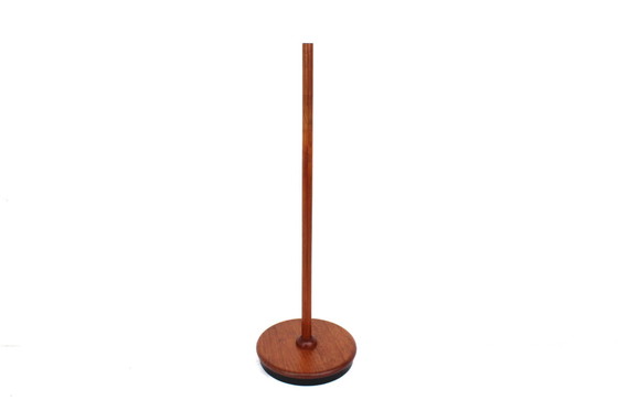 Image 1 of as new! DOMUS Danish Mid - Century eccentric Teak Table Lamp, Vintage Table Lamp with adjustable Lampshade
