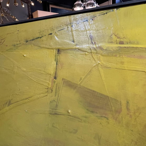 Serge Detriaux, Composition abstraite jaune, Huile sur panneau, 1982 – Peintures et dessins (photo 7 of 13)