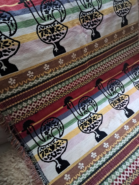 Portuguese Rug / Wall Hanging with the Iconic Image of the "Galo De Barcelos" – Wall decoration, Cotton (photo 4 of 8)