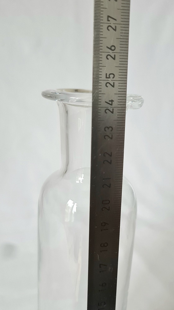 Vintage 2 Eleganti Caraffe in Vetro 31 / 27,5 cm Ottime Condizioni – Bicchieri e caraffe, Glass (photo 10 of 15)
