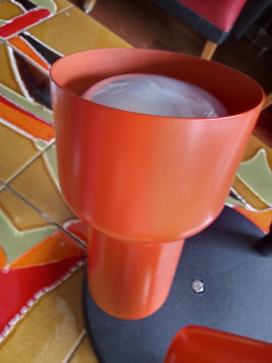 Image 1 of VINTAGE Hoffmeister Leuchten 40571 ORANGE 70s Lighting