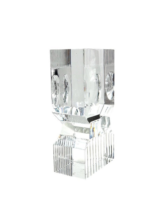 Image 1 of Sven Palmqvist, escultura moderna de vidrio, Orrefors Suecia 1971