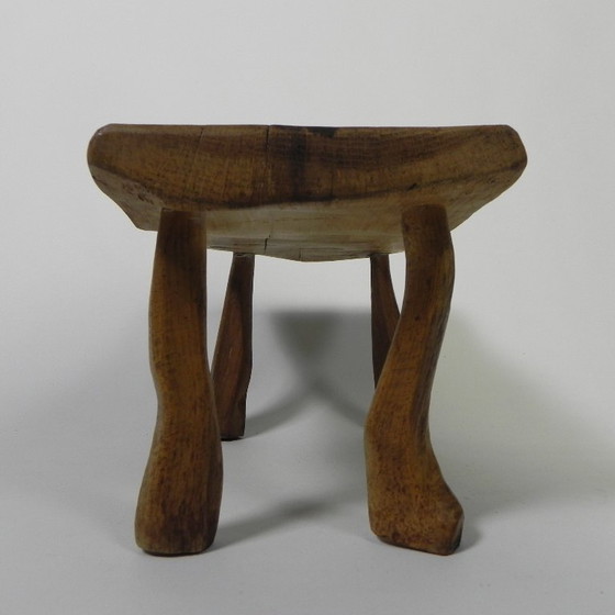 Image 1 of Tabouret vintage en tronc de chêne, années 1960