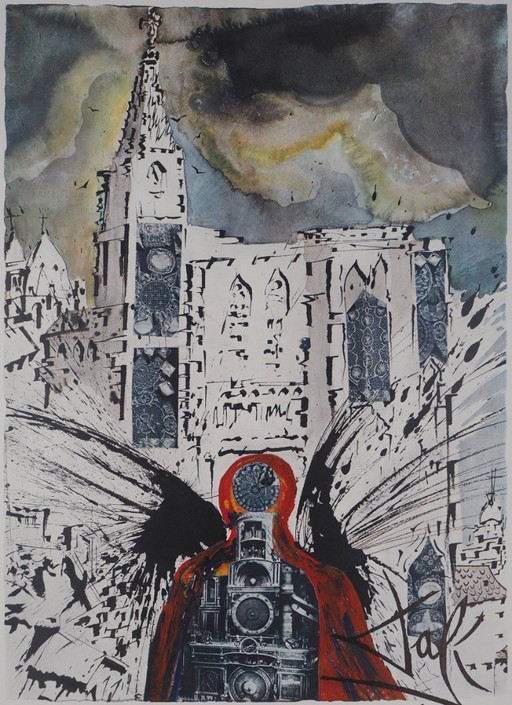 Salvador Dalí: Alsacia, SNCF (Suite de las Mariposas), Litografía original firmada – lithos zeefdrukken, Paper (photo 2 of 6)