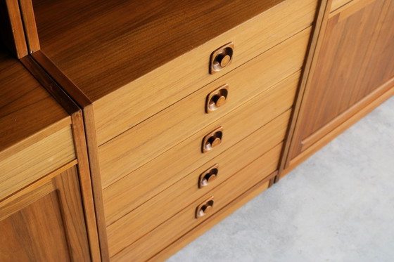 Image 1 of vintage Zweeds teak wandmeubel 