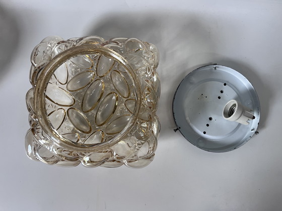 Image 1 of Vintage Helena Tynell Plafonnier/applique Amber Gold Bubbles Spécial Mid Century