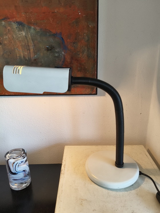 Vintage Targetti Sankey Table Lamp – Gino Sarfatti – 1970s (Italy) – Metal, Plastic (photo 11 of 15)