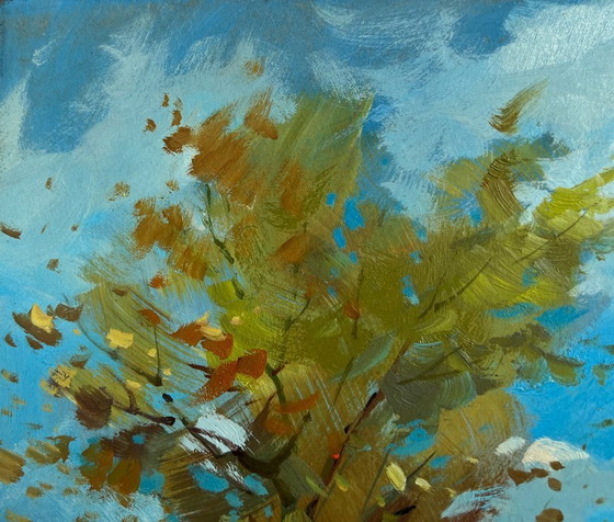 Image 1 of Original Oil Painting Summer River Landscape A secluded place in nature