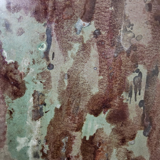 Image 1 of Antiker Art Deco (Haager Schule) Pflanzgefäß farbige Fliesen / Eiche