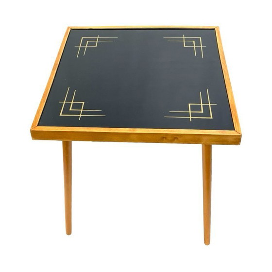 Image 1 of Mesa de centro Alfred Busch, Alemania, década de 1960, vidrio y madera de haya