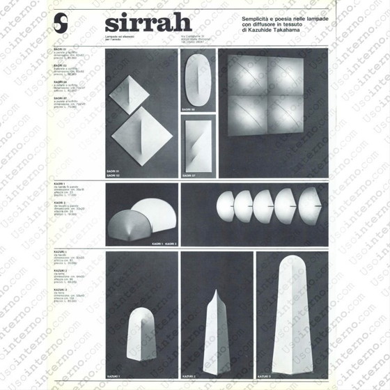 Image 1 of Square “Saori” Wall or Ceiling Lamp by Kazuhide Takahama for Sirrah, 1970s