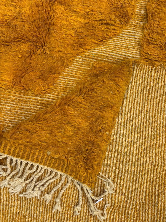 Image 1 of Yellow Mrirt Moroccan Wool Rug 200x300 cm– Handmade Thick Wool Berber Rug Woven by Women Cooperative