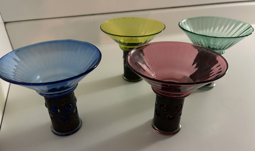 Set four glasses / candle holders Borek Sipek for Alterego by Ajeto