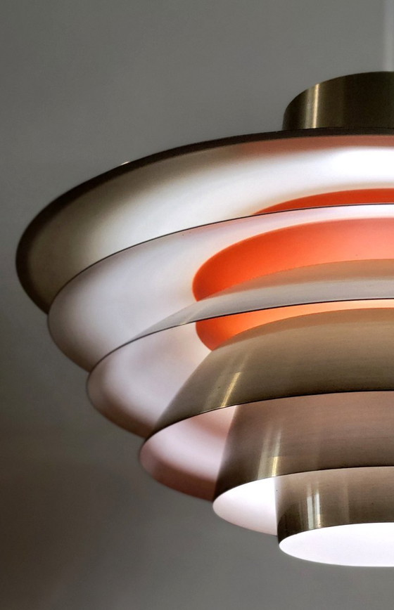 Image 1 of Vintage Verona pendant lamp in brass by Sven Middelboe for Nordisk Solar