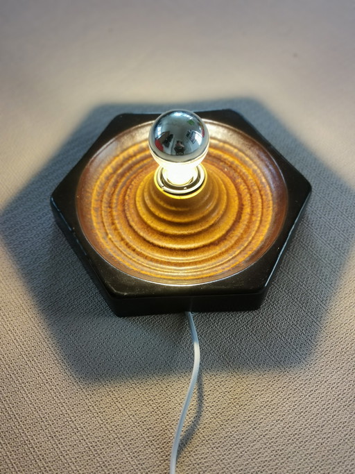 Original Fat Lava Keramik Wandlampe 70er