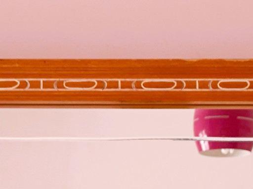 Wall mirror with beveled glass and solid wood frame