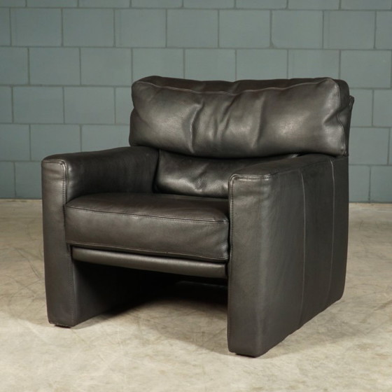 Image 1 of Designer seating area/seating group – black leather – Brühl