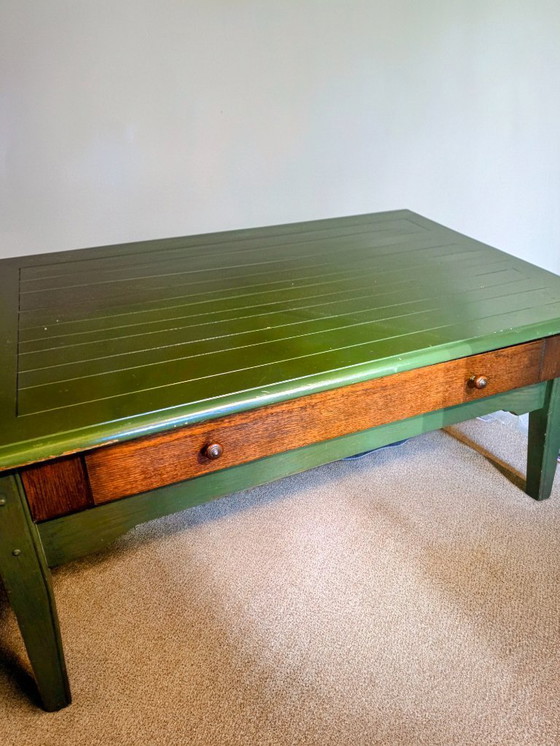 Image 1 of For Sale: Unique Olive Green Side Table/Coffee Table