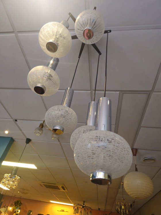 Image 1 of Vintage Sölken Leuchten Waterval Hanglamp Plafondlamp Lamp