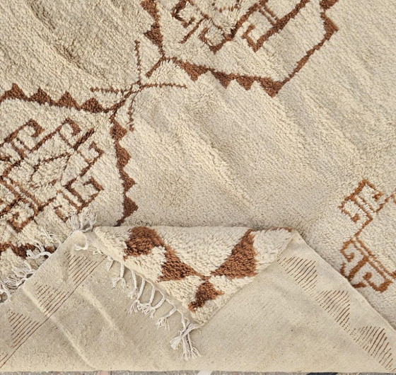 Image 1 of Beni Ourain tapijt | Marokkaans tapijt op maat, vierkant tapijt van 400x400 cm