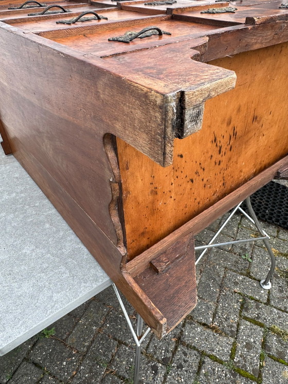 Vintage Wortelhouten Ladekasten – Wood, Brass (photo 10 of 15)