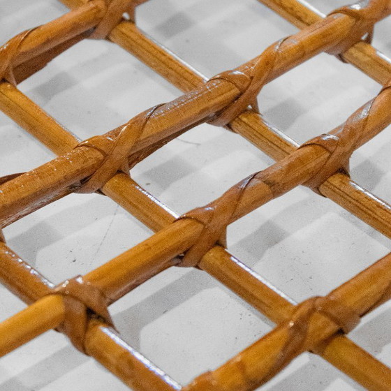 Image 1 of 1x Italian Mid-Century Bamboo and Rattan Coat Rack by Bonacina, 1960s