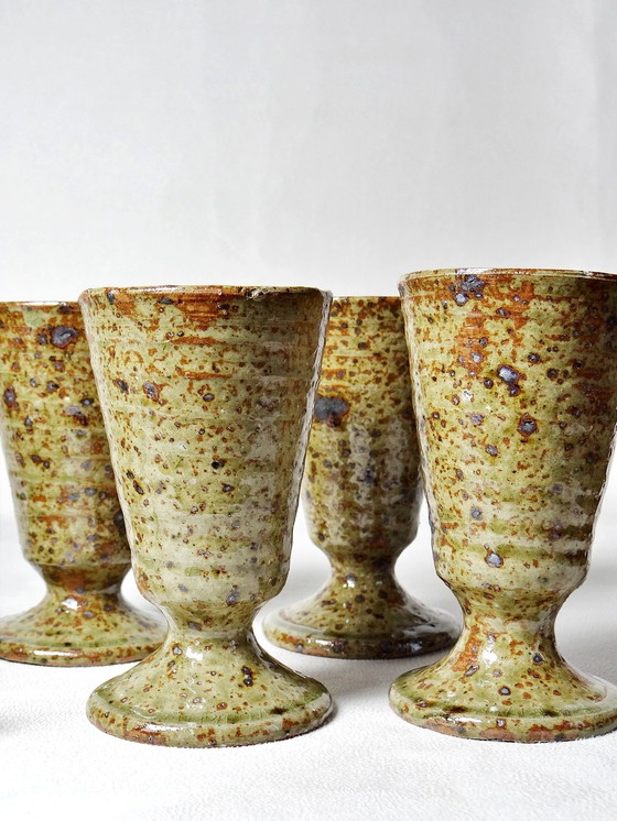 Image 1 of 5X Mazagrans Vintages Handcrafted Stoneware Pyrity Cup Glasses