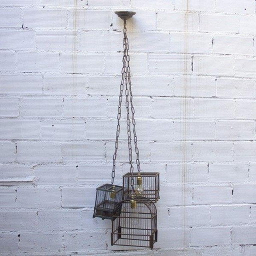 Lamp met drie kooien
