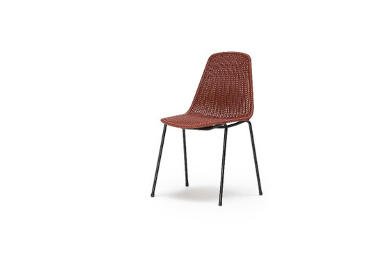 Basket Chair Black Frame/PE Brick Red – feelgood designs, Sedie da giardino, Plastic, Metal (photo 5 of 5)