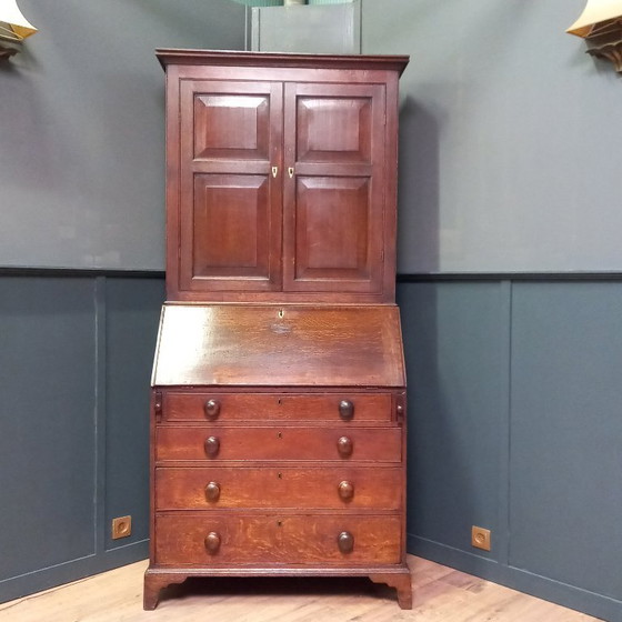 Image 1 of Engelse Top secretaire ca. 1770