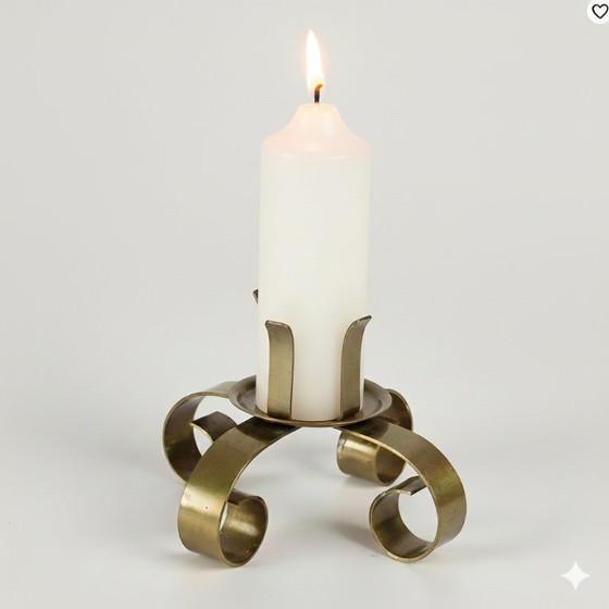 Image 1 of Ystad Metall brass candlestick – Sweden, 1960s