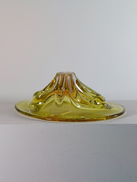 Image 1 of Ciotola per la frutta in cristallo organico vintage di metà secolo